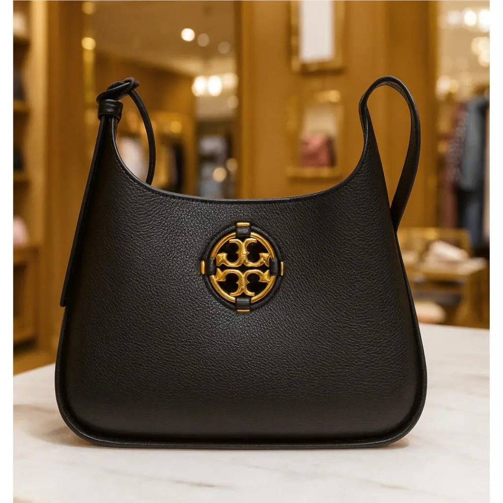 Tory Burch Miller Black Convertible Small Hobo/crossbody Bag/shoulder Bag