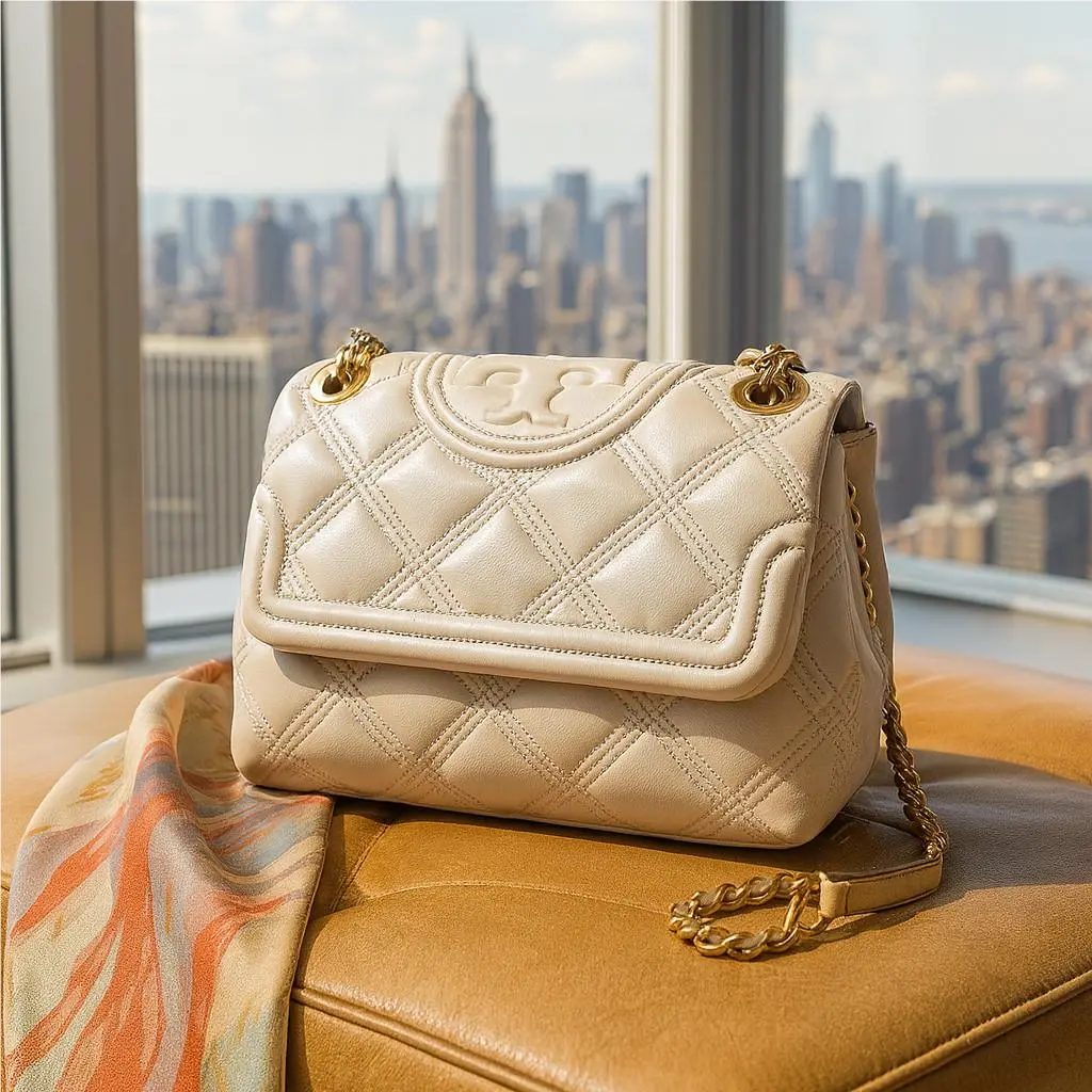 Tory Burch Soft Fleming Cream Small Convertible Shoulder/crossbody Bag