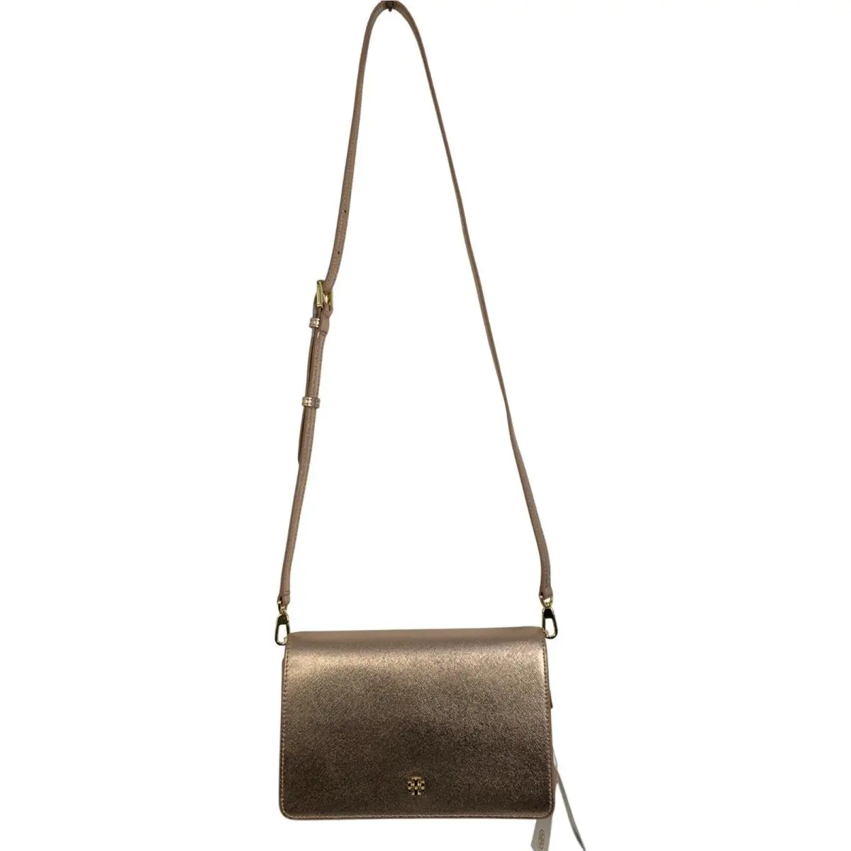 Tory Burch Emerson Combo Cross-body Bag Rose Gold Adj Strap Gold Hardware