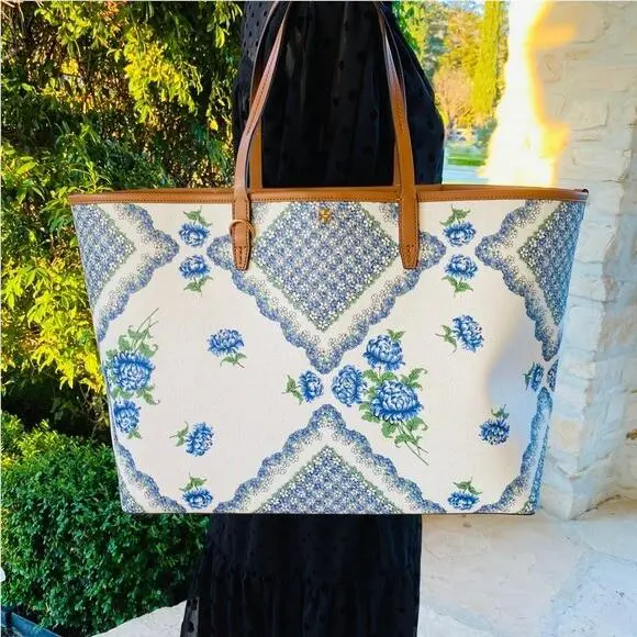 Tory Burch Kerrington Squareterrace Ditsy Floral Tote
