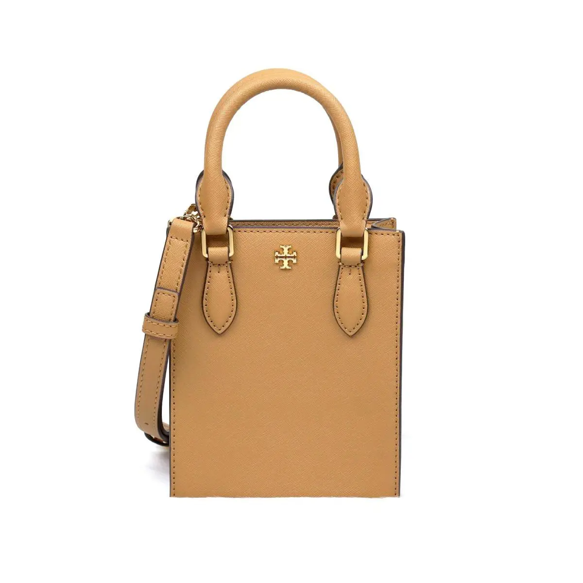 Latest Tory Burch Emerson Tan Cardamom Mini Shopper Tote Crossbody Purse Bag