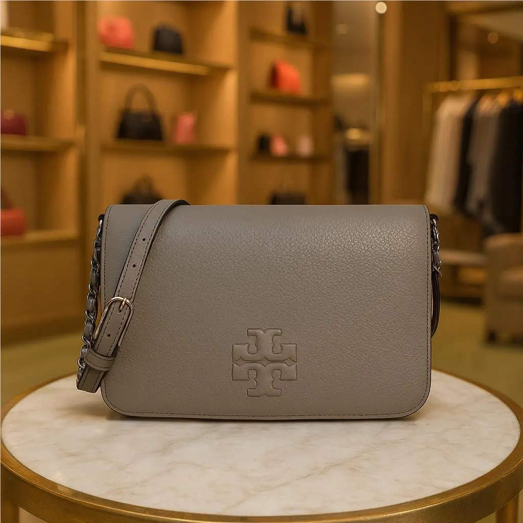 Thea French Gray Convertible Clutch/crossbody Bag/shoulder Bag by Tory Burch