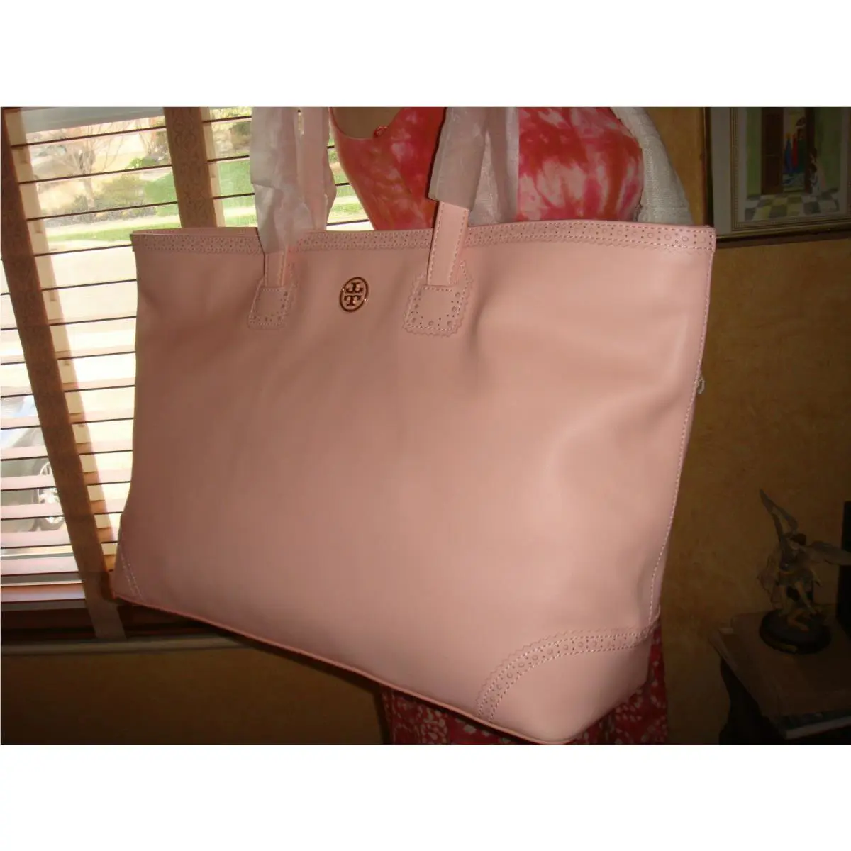 Tory Burch Robinson Spectator EW Saffiano Pink Leather Tote