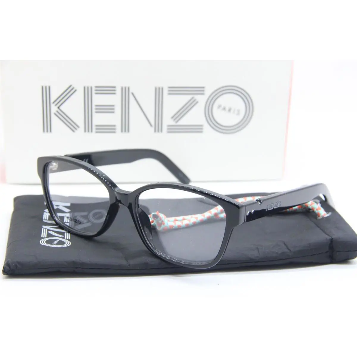 Kenzo KZ 50157I 001 Black Eyeglasses W/case 55-16