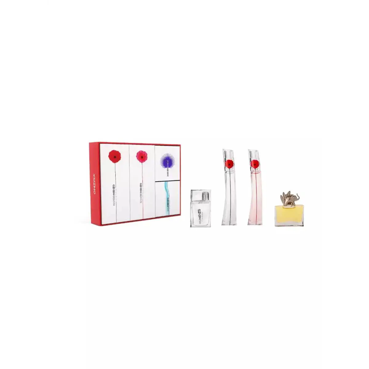Kenzo 4 Psc Mini Set with Jeu D`amour+flower IN The Air + Flower+jungle+l`eau
