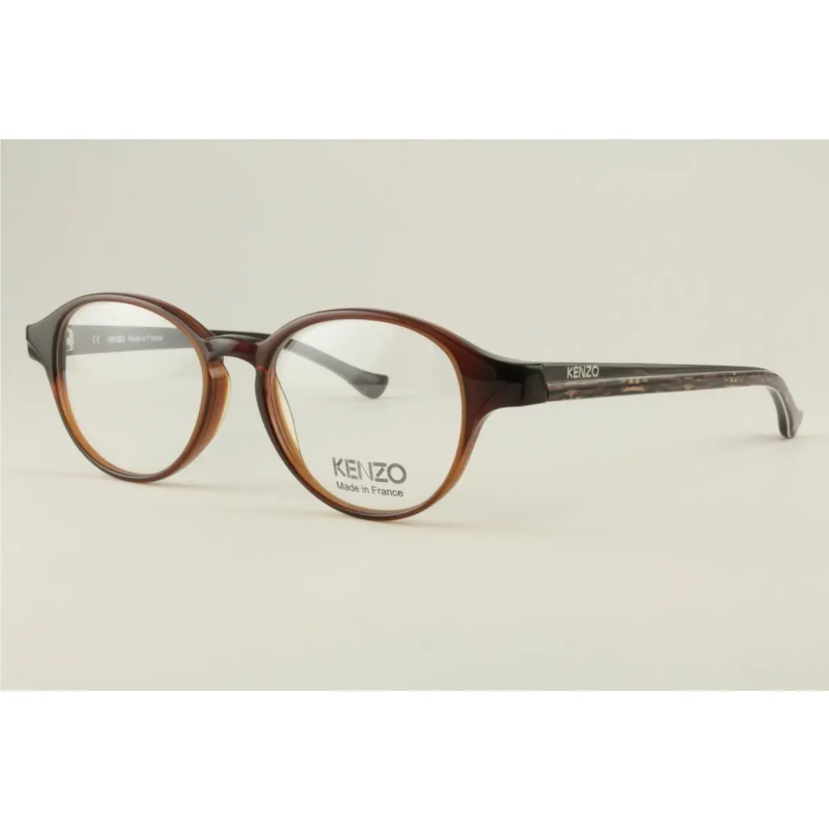 Kenzo Glasses KZ 2205 c04 Brown 49mm Round Frames Eyeglasses RX