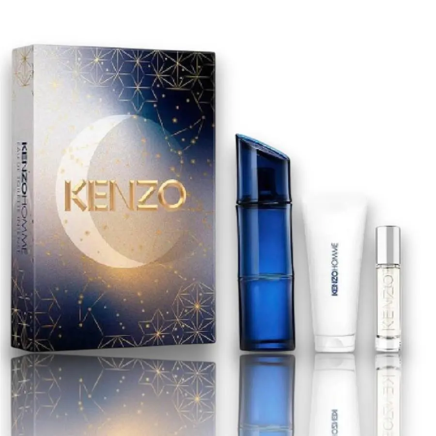 Kenzo Homme Set 3pc`s Edtoilette 3.7 Oz+ Shower Gel 2.5 Oz+ Edtoilette 0.3 oz