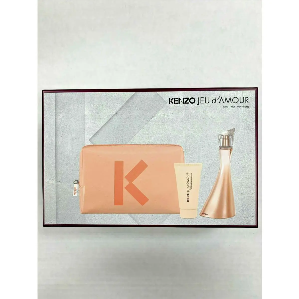 Kenzo Jeu D`amour For Women3 PC Set 3.4 oz Edp Spray + 1.7 oz Lotion + Pouch