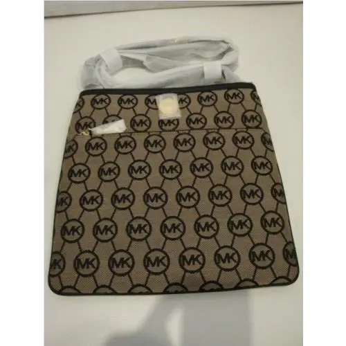 Kempton Signature Large Pocket Crossbody Black/black by Michael Kors