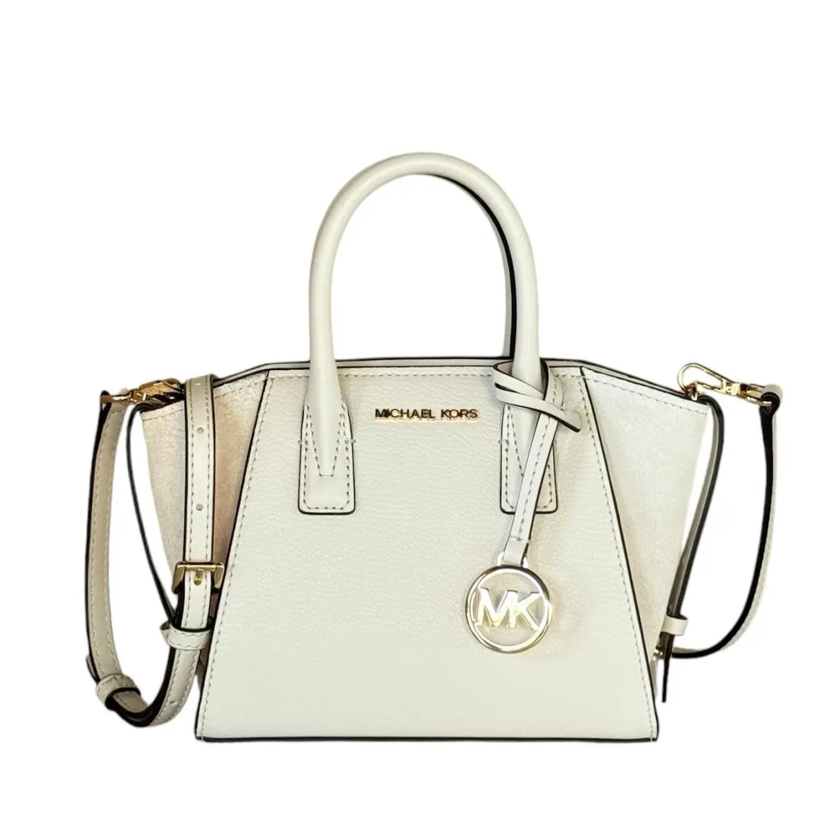Michael Kors Avril XS Mini Satchel Shoulder Crossbody Bag Light Cream