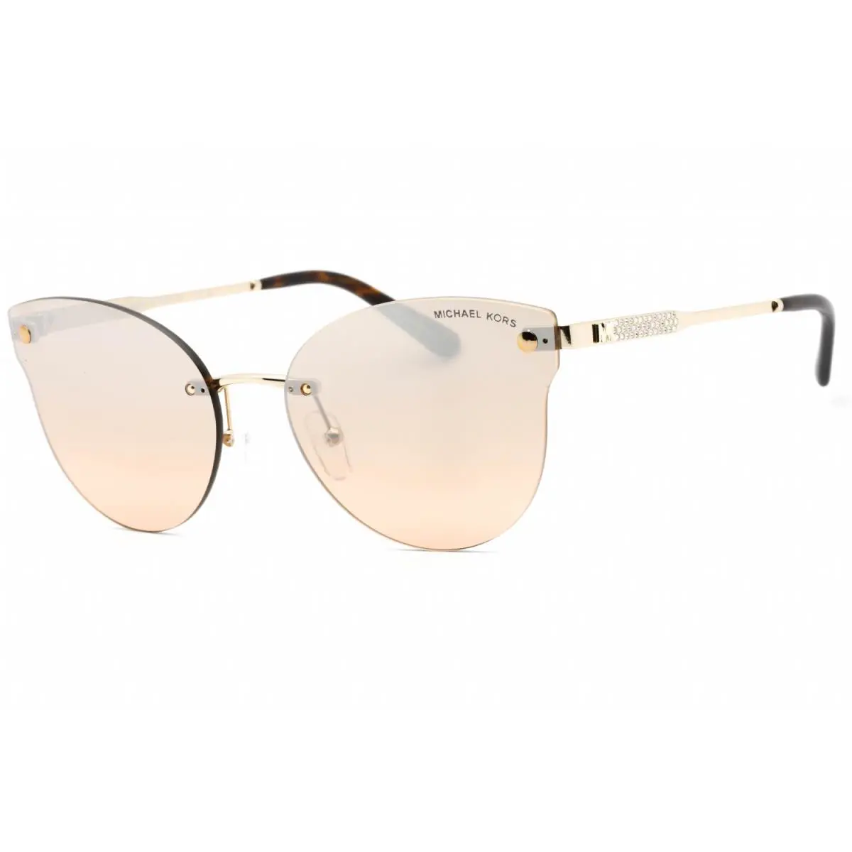 Michael Kors MK1130B 10143D Sunglasses Gold Frame Khaki Gradient Silver Mirror