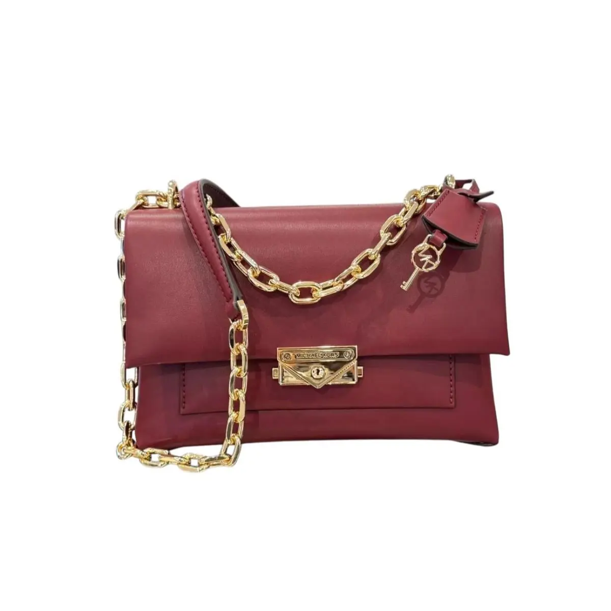 Michael Kors Cece Medium Flap Pocket Shoulder Crossbody Bag Powder Blush
