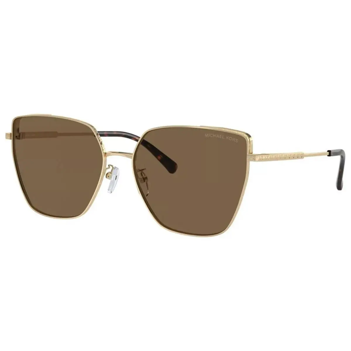Michael Kors Fuji Women`s Light Gold Square Cat Eye Sunglasses MK1143D 101473 61