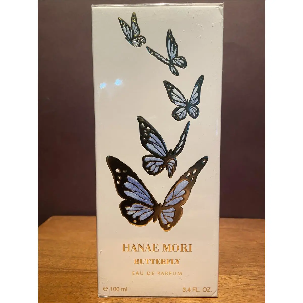 Hanae Mori Butterfly Blue 3.4 Oz / 100 ml Eau de Parfum Spray Box Rare