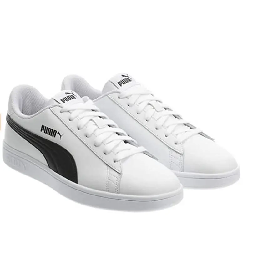Puma Mens Smash V2 Leather Lace-up Shoes + Color White
