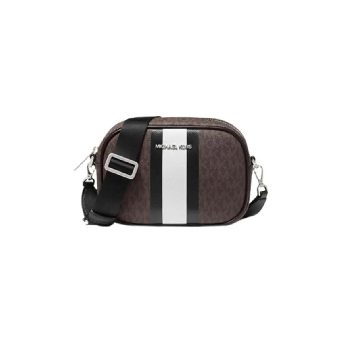 Michael Kors Jet Set Travel Small Logo Stripe Crossbody Bag Black Sig …