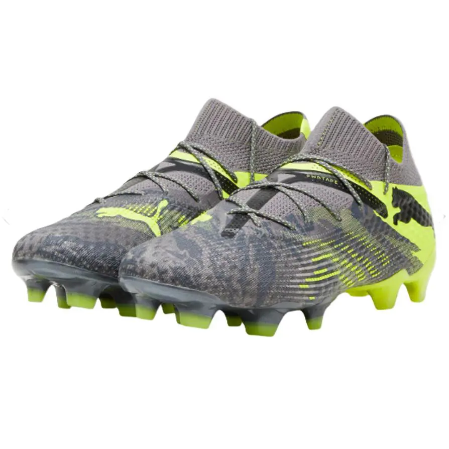 Puma Men`s Future 7Ultimate Rush Pack Fg/ag Soccer Grey/electric Lime 107828-01