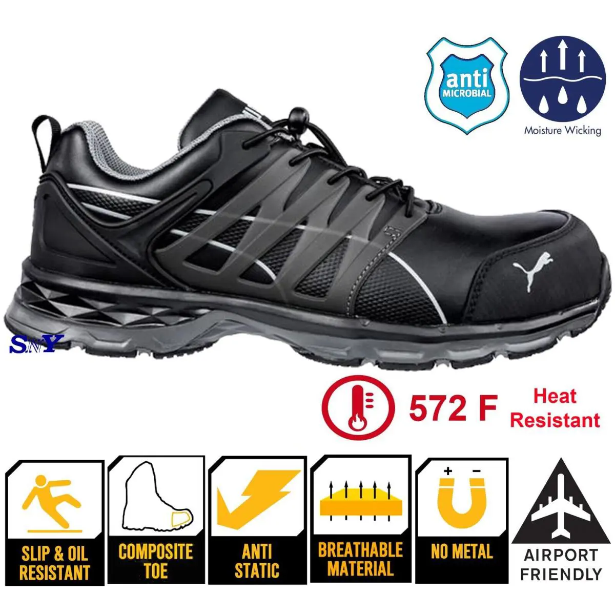 Puma shoes - PUMA Velocity - Velocity - 643845 - Black 6