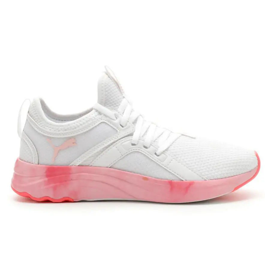 Puma Womens Shoe White Softride Sophia Red Marble 377209 01 - White