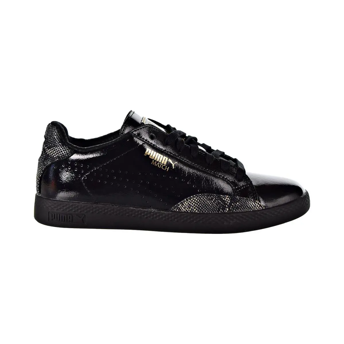 Puma Match Lo Pnt Snake Women`s Shoes Puma Black-gold 363047-02 6.5