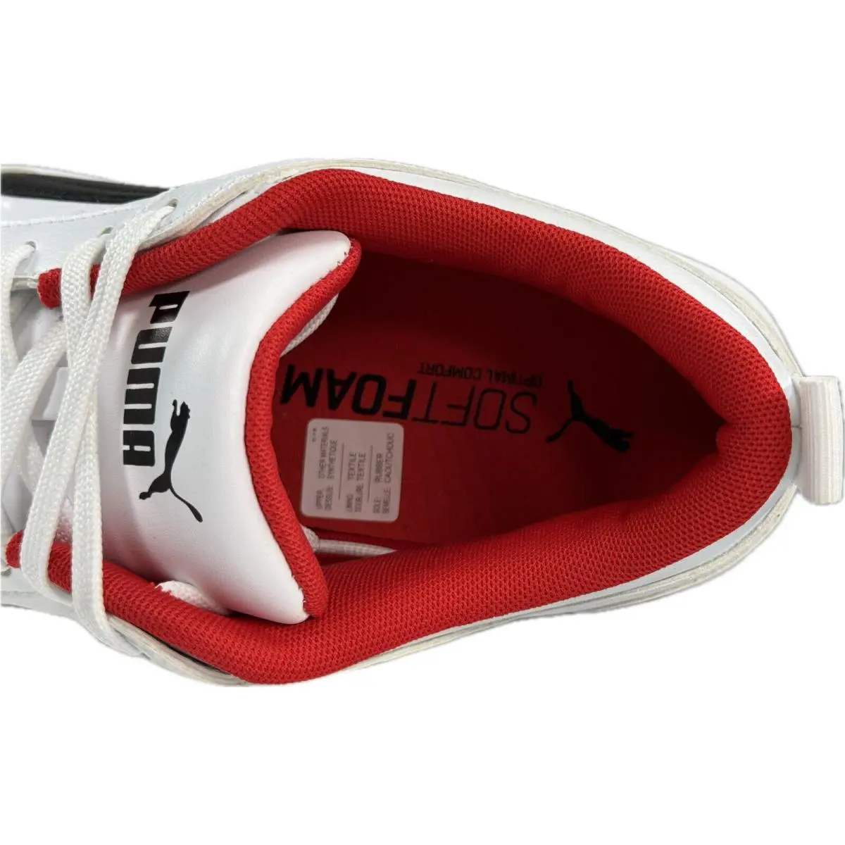Puma shoes - PUMA Rebound LayUp Lo SL - 36986601 - White-black-Red (UPC: 192341182801) 6