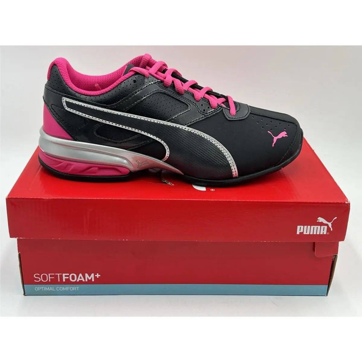 Puma shoes - PUMA Tazon 6 - Tazon - 189877-02 - black silver beetroot purple 10