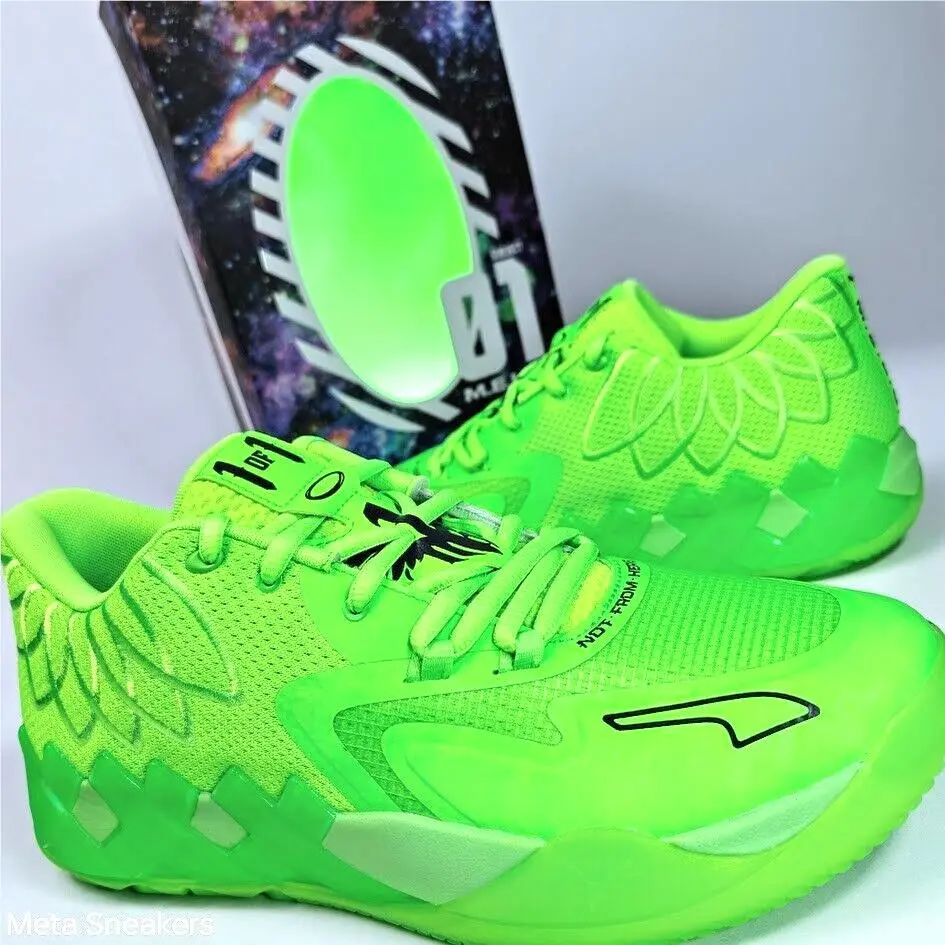 Puma MB.01 Low US 13 Men`s Green Gecko Basketball Lamelo Ball 1 376941 07