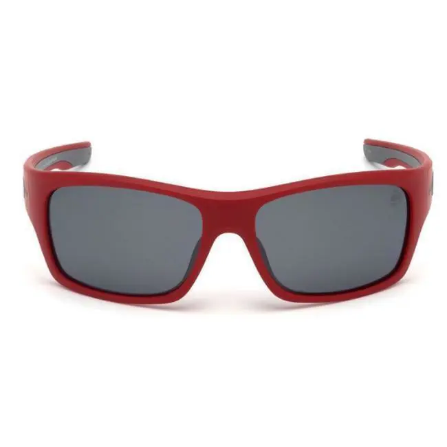Timberland TB9192 66D Matte Red Polarized Wrap Sport Sunglasses 65-17-135 TB9192