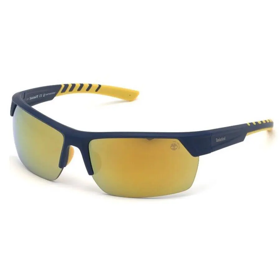 TB9193 91R Matte Blue Polarized Wrap Sport Sunglasses 70-10-135 by Timberland