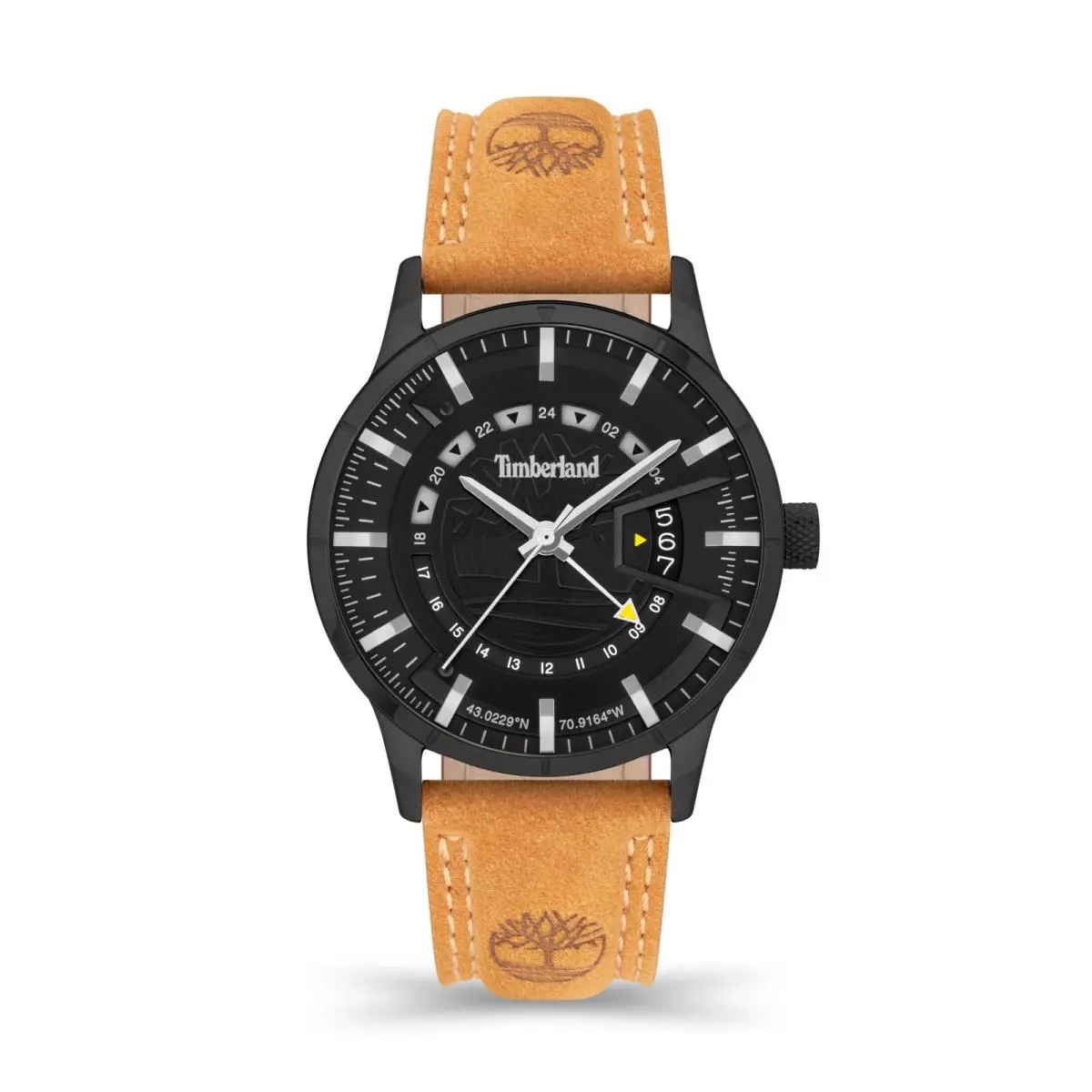 Timberland Men`s Analog Watch with Date Indicator with Leather Band TDWGB2201504