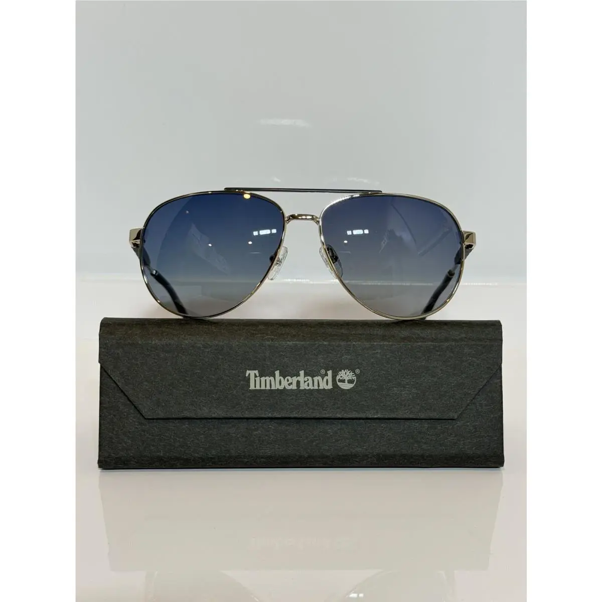Timberland 9282 32D Gold Aviator Unisex Gradient Sunglasses 61mm