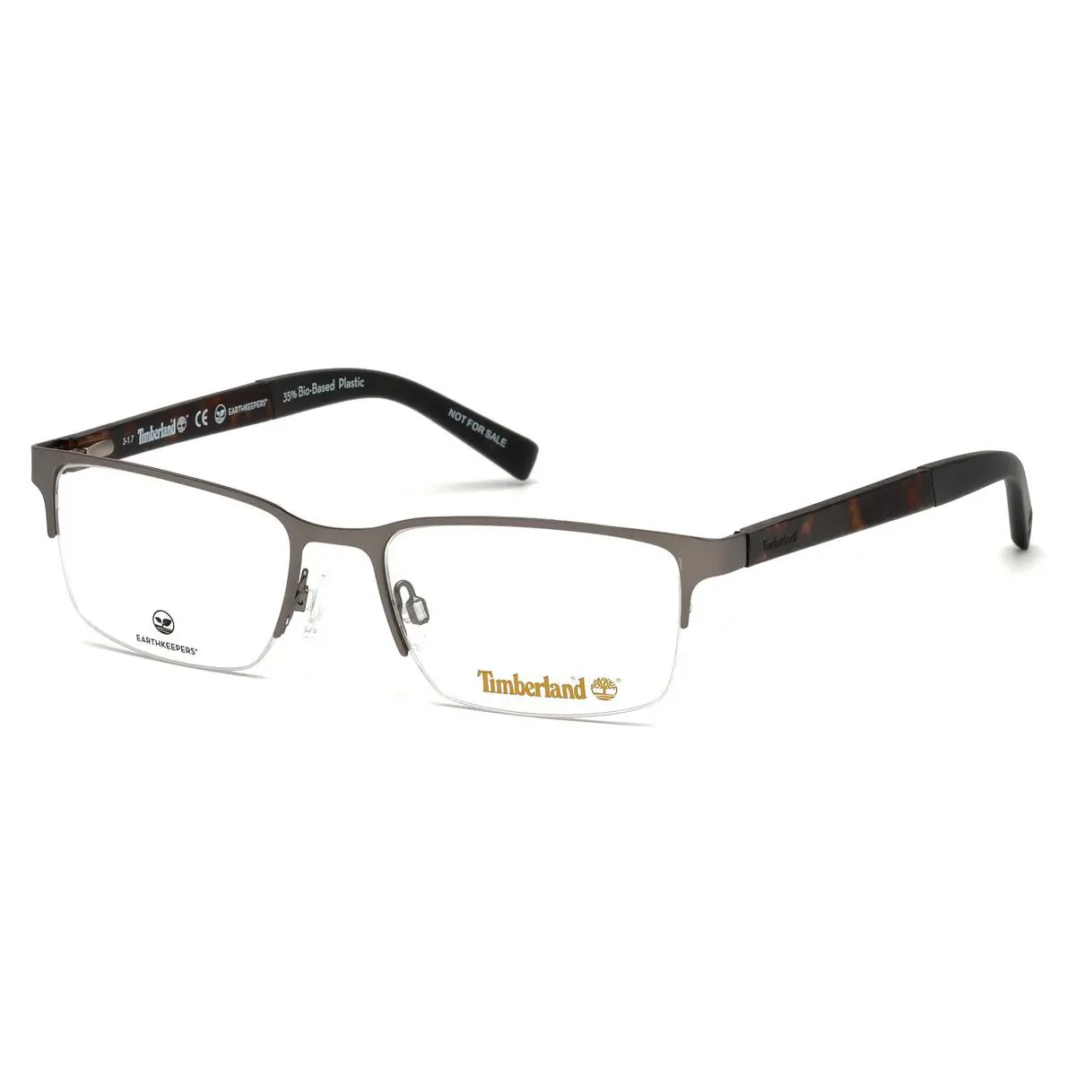 Timberland TB1585 Eyeglasses Men Matte Gunmetal Rectangle 58