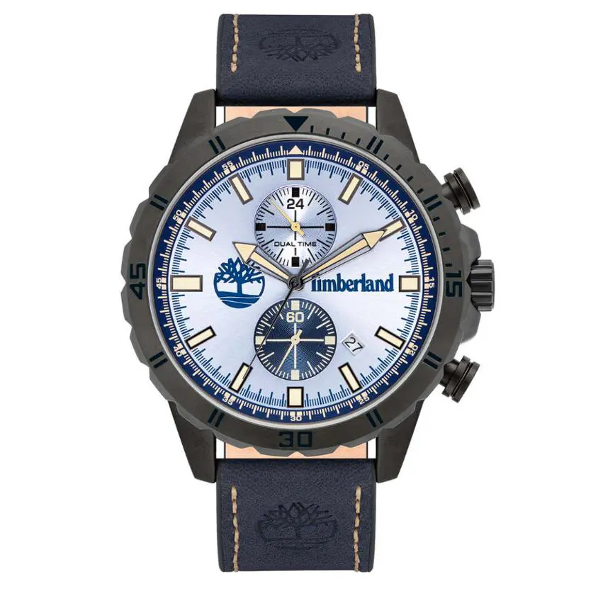 Timberland Dunford Multi-function Blue Leather Men’s Watch TDWJA1912026