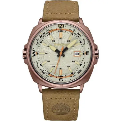 Timberland Williston Beige Dial Tan Leather Strap Watch TDWGB2230802