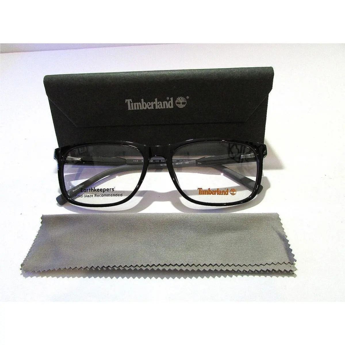 Timberland TB1722 TB 1722 001 Shiny Black Eyeglasses Rx-able Frame
