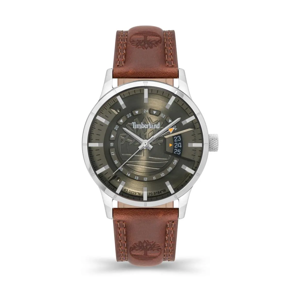 Timberland TDWGB2201502 Bergeron Mens Watch with Multi Function and Leather Band
