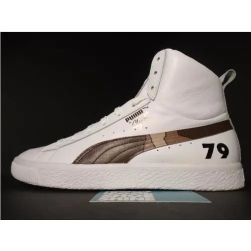 Puma shoes - Puma Clyde Mid Core Foil - 365802-03 - White 4