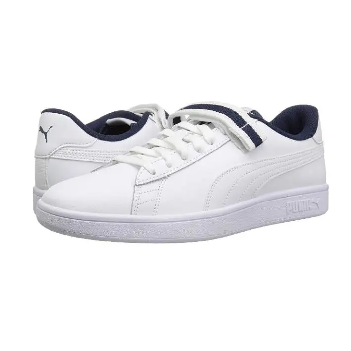 Puma Men`s Smash v2 V Fresh Sneaker White Peacoat 12 M US - White / Peacoat, Manufacturer: White / Peacoat