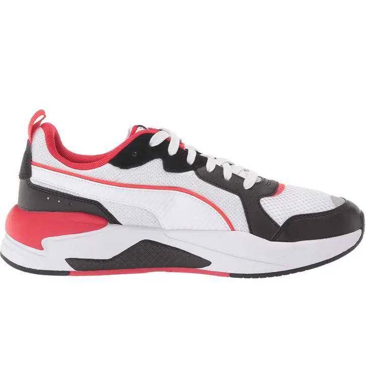 Puma shoes - X-Ray - B0841331SZ - White White Black-high Risk Red Silver 1