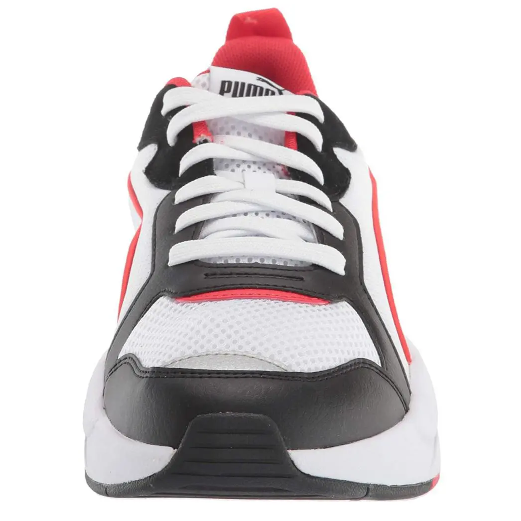 Puma shoes - X-Ray - B0841331SZ - White White Black-high Risk Red Silver 2