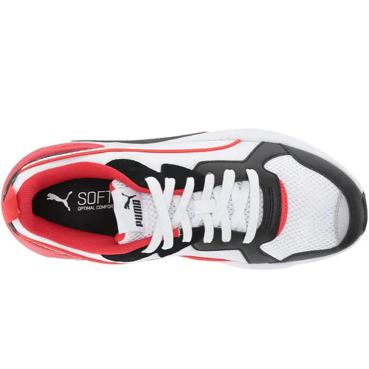 Puma shoes - X-Ray - B0841331SZ - White White Black-high Risk Red Silver 4