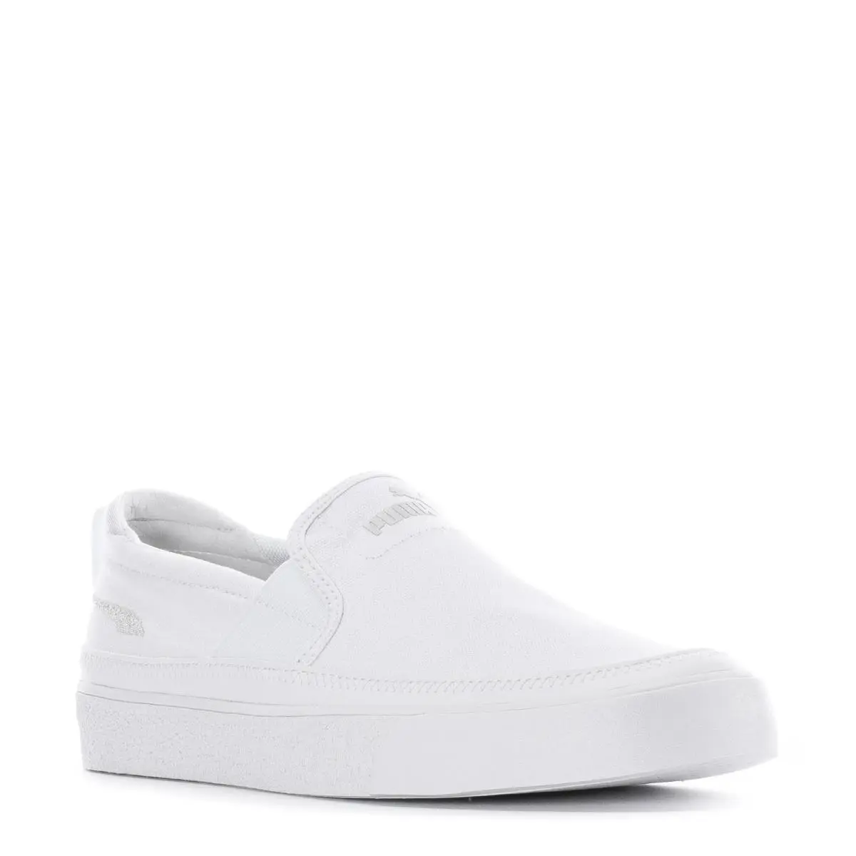 Puma Bari Z Slip-on Canvas Trainers Sneakers Casual Men Shoes White Size 8 - WHITE