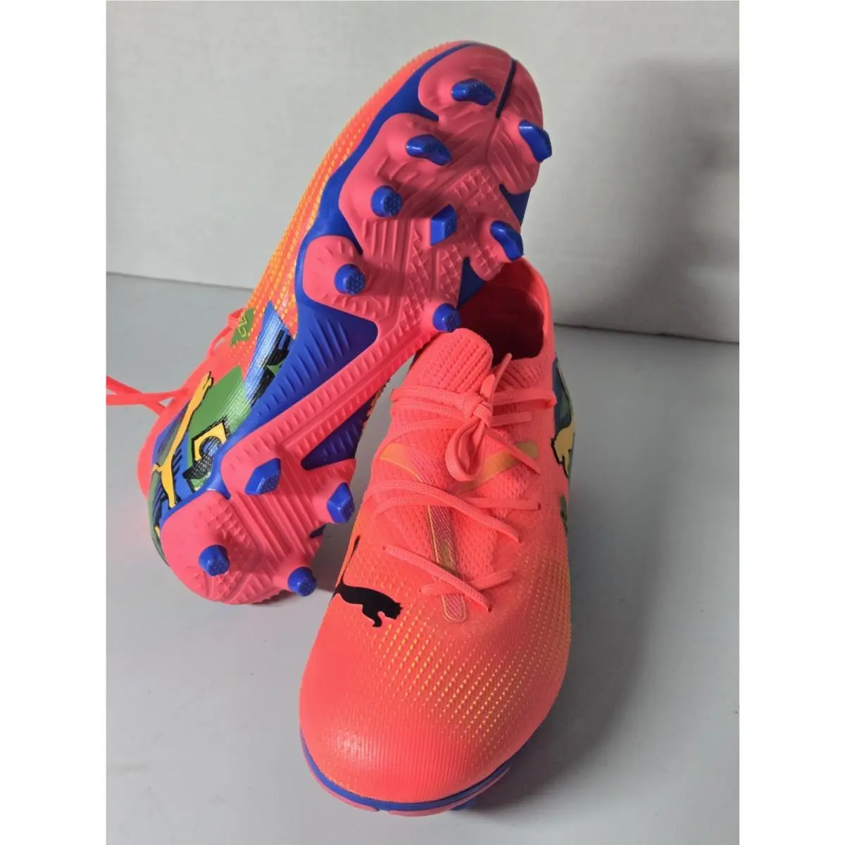 Puma shoes - PUMA Future Match - Future Match - 107841 01 - Pink, Manufacturer: Sunset Glow/Black/Sun Stream/Green/Bluemazing 5