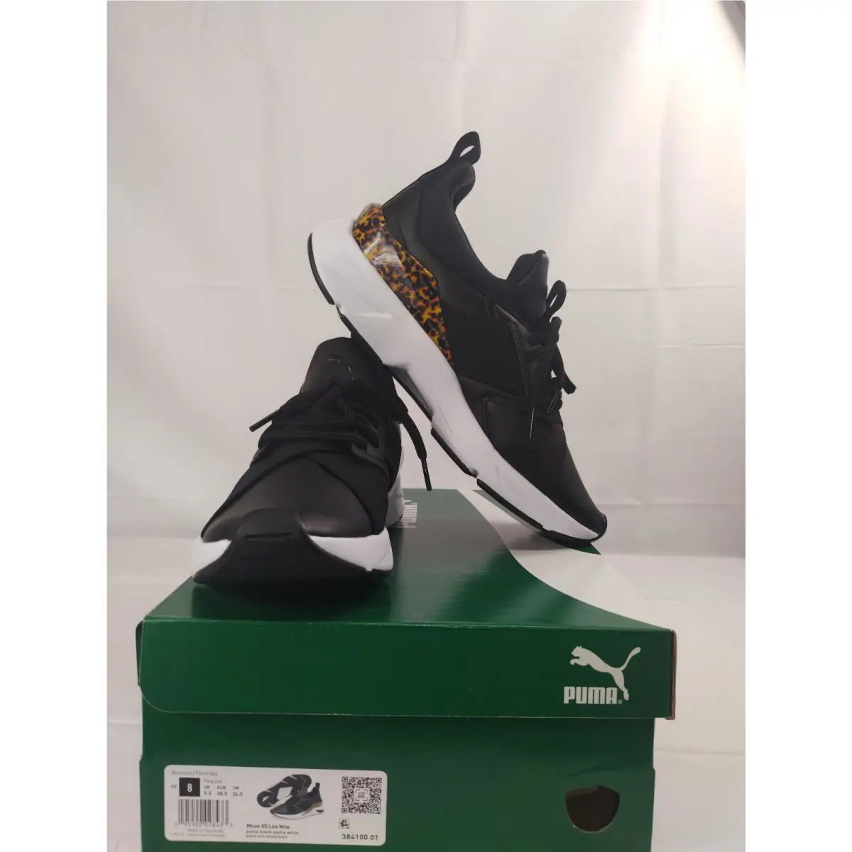Puma shoes - Puma Muse X5 Leopard Lace Up - 384100-01 - Black 4