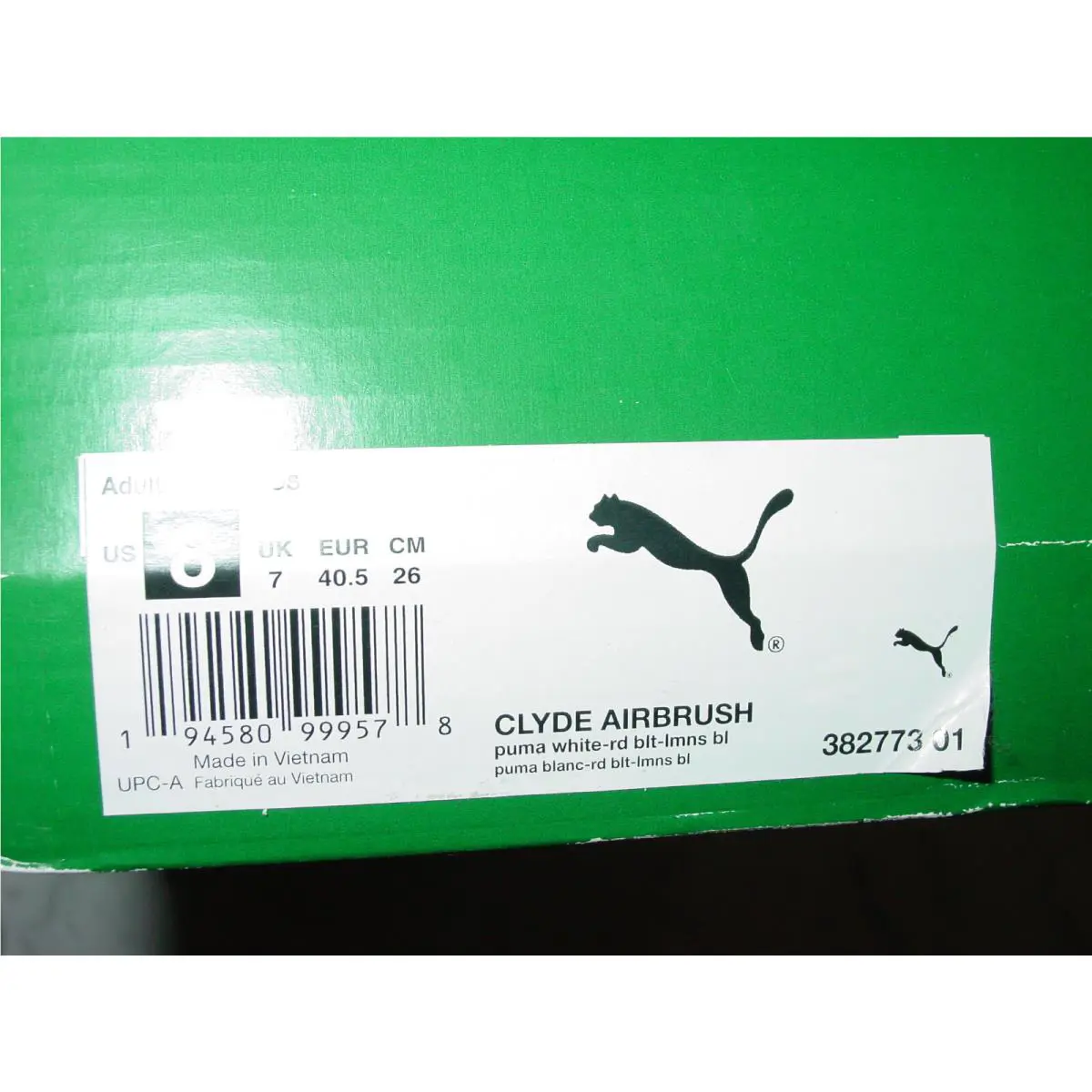Puma shoes - Puma Clyde Airbrush - Clyde Airbrush - 382773-001 - White (UPC: 194580999578) 6