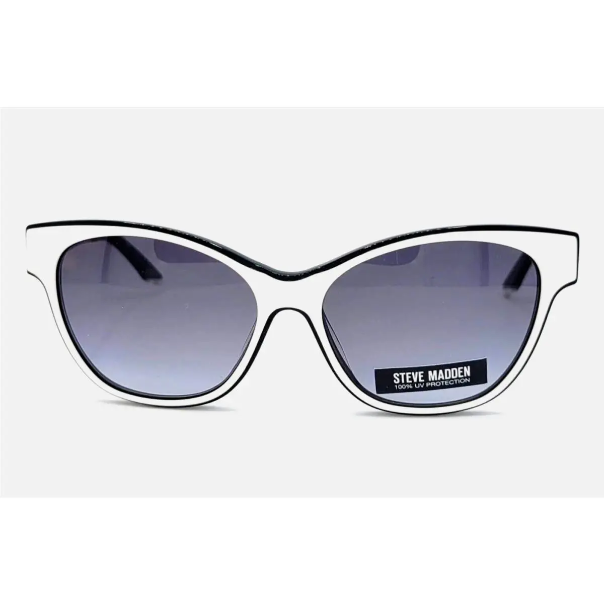 Steve Madden Skarlett White Black Gradient Petite Fit Sunglasses 53-14-130 MM