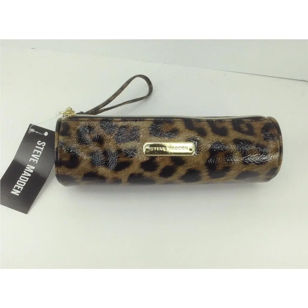 Women`s Steve Madden Brand by Macys Leopard Tube Pouch Wristlet