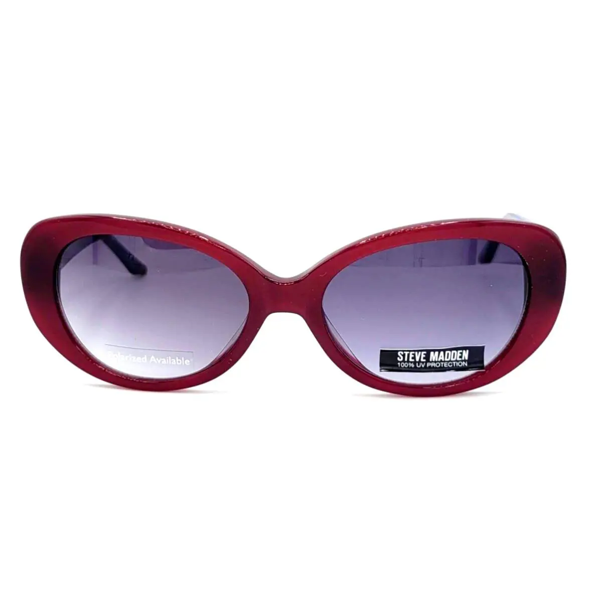 Steve Madden Primpped Burgundy Gray Gradient Sunglasses 53-17-140