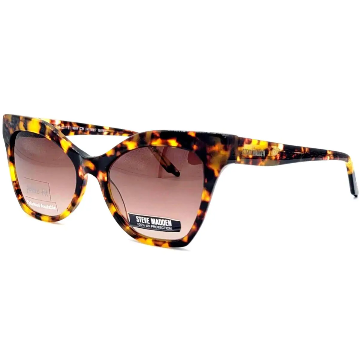 Steve Madden Sweeetest Tortoise Brown Gradient Petit Fit Sunglasses 51-17 MM