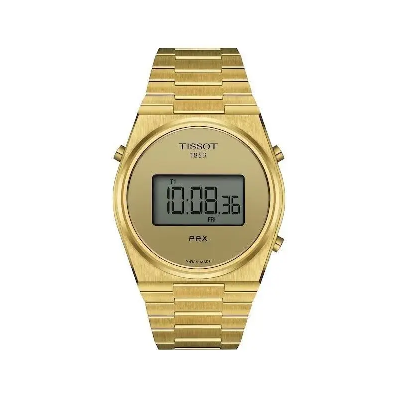 Tissot Prx Quartz Digital Gold Pvd 40mm Watch T1374633302000